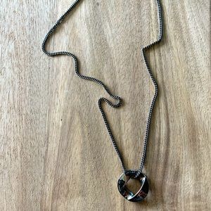 Marc Jacobs Gun Metal Grey Necklace